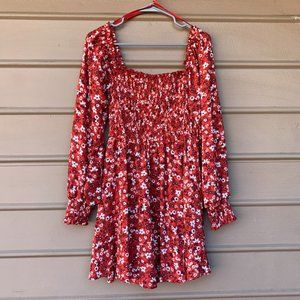 NWT Band of Gypsies Floral Smocked Mini Dress